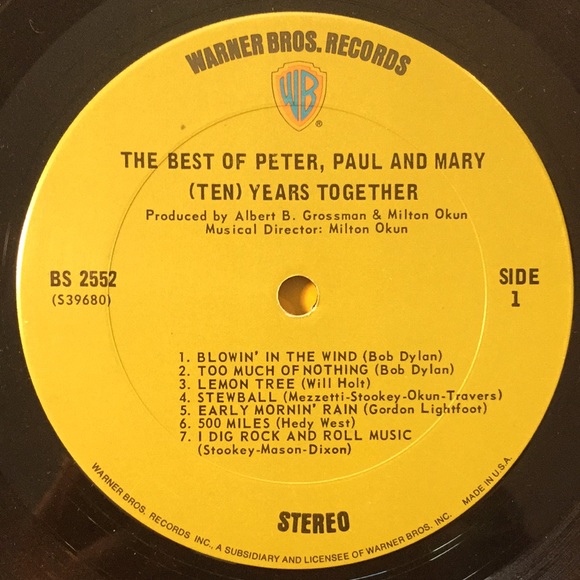 Peter, Paul And Mary -“(Ten) Years Together” LP - Picture 4 of 5